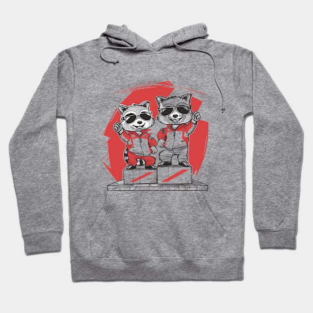 F1 Ferrari racoons, Charles Leclerc, Carlos Sainz, Formula 1 Graphic shirt (please send us a message if you want another custom design) Hoodie by pitshopmerch@gmail.com